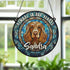 Cocker (Working) Chocolate Memorial Stained Glass Effect Suncatcher
